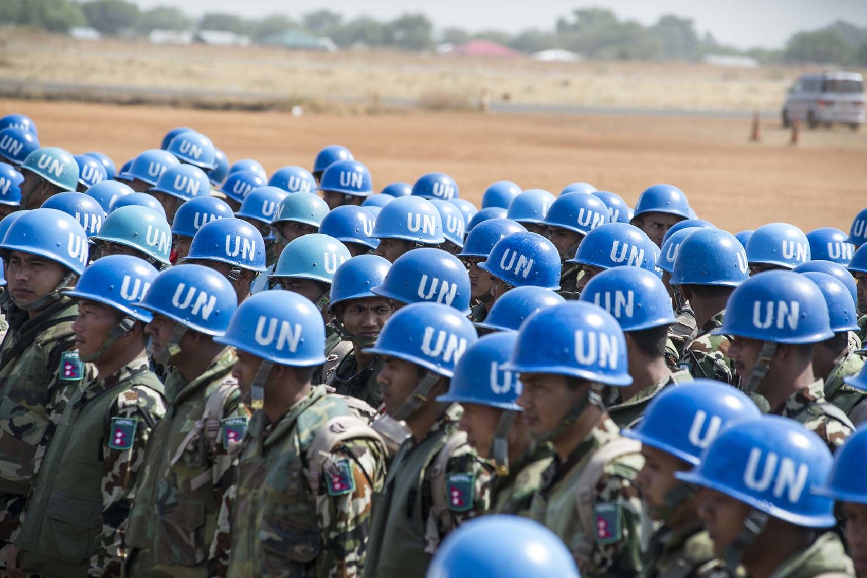 Blue helmets